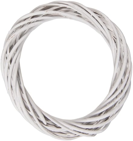 Clayre & Eef Krans Ø 20x4 cm Wit Rotan