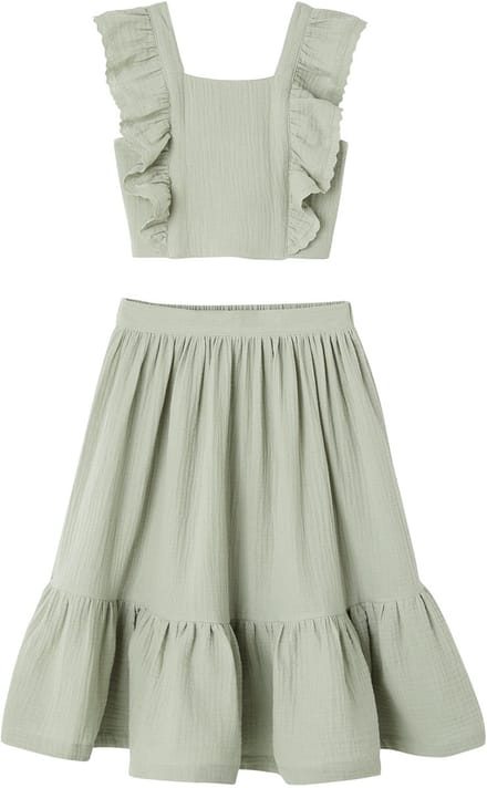 Vertbaudet Ceremonie-set blouse en rok met volant voor meisjes