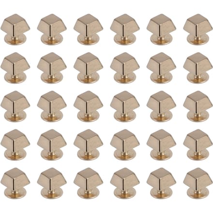 30 Ensembles Rivets Trapézoïdaux 8mm Alliage de Zinc Rivets Décoratifs avec Vis en Fer 6mm pour Sacs à Main Chaussures or
