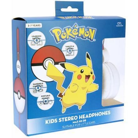 Pokémon Pokéball symbool - kinder koptelefoon - volumebegrenzing - verstelbaar (3-8j)