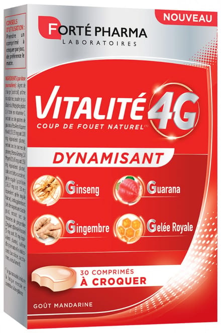 Forté Pharma Vitalité 4G Dynamisant 30 Kauwtabletten