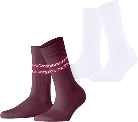 Esprit Memphis Rib 2-Pack gedessineerd katoen multipack sokken dames veelkleurig - maat 35-38