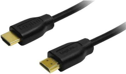 Logilink CH0076 - HDMI-kabel - 0,2m - Goud - Zwarte Afwerking