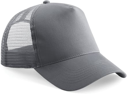 Beechfield Heren Half Mesh Trucker Cap / Hoofddeksel (2 stuks) (Grafietgrijs/Grafietgrijs)