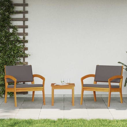 vidaXL - Tuinstoel - 2 - st - Olie - Natuurlijk - Massief - Acacia - Hout