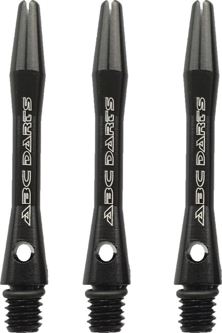 ABC Darts - Dart Shafts - Aluminium Zwart - Short - 3 Sets (9 stuk)