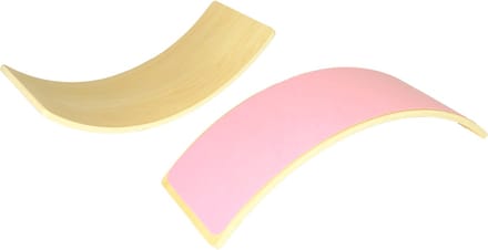 MDsport - Houten balanceerplank - Roze vilt - Balanceboard - Wobble