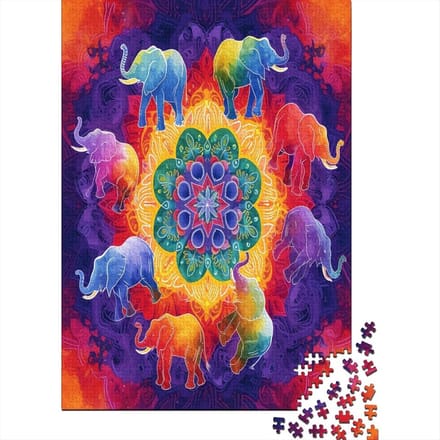Olifant Puzzel - Legpuzzel 1000 - Ontspanning Thuis - Premium Gerecycled Karton - 75 x 50 cm