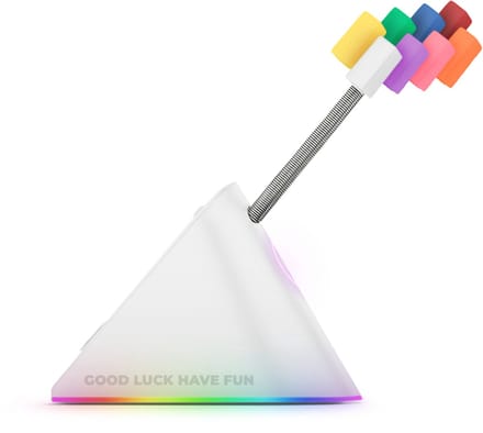 FragON Citadel - Gaming Muis Bungee - RGB met Kleurrijke Clips - Wit