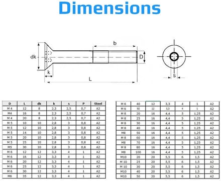 Inbus Machineschroeven M10x30 met Verzonken Kop - RVS en Plat