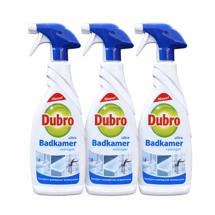 Dubro badkamer reiniger - 30% effectiever tegen kalk - badkamerreiniger - 3 x 650 ml