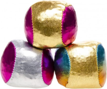 Lg-imports Jongleerballen Space Metallic 3-delig 4cm