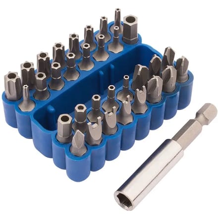 draper veiligheidsbitset 33 stuks vierkant 1/4 torx btr plat kruisvormig voor auto motor scooter quad