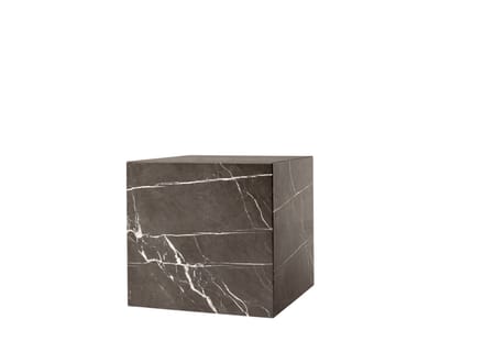 Audo - Plinth Tafel - bruingrijs marmer - kubusvormig