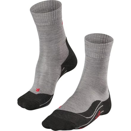 FALKE TK5 anti-blaar dun wol functioneel materiaal wandelsokken dames grijs - maat 35-36