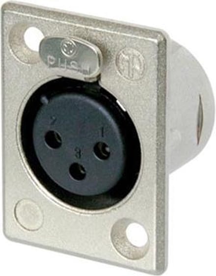 Neutrik Chassisdeel Xlr 3-polig 3,6 X 2,7 Cm Nikkel Zilver