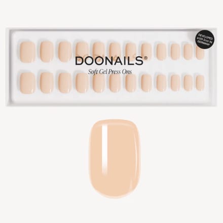 Doonails - Soft Gel Press Ons - Soft Apricot Extra Short Square