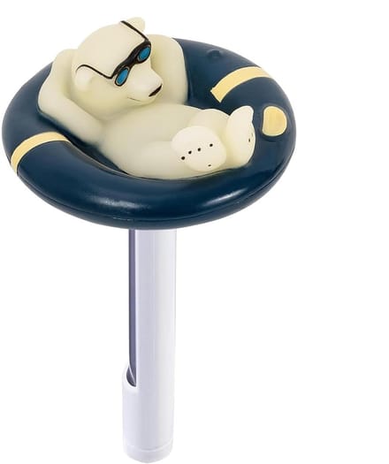 Zwembad Thermometer - Watermeter Drijvend - Temperatuur controleren - Polar Bear Design - 21 Centimeter - Meerkleurig