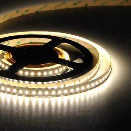 LED Strip 3528 120 leds/mtr IP54 WW 3000K 9.6W 12V PCB 8mm