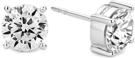 TI SENTO Dames Oorbellen - 925 zilver - Zirconia wit - 7321ZI