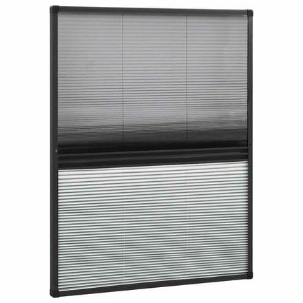 vidaXL - Raamhor - plissé - met - verduistering - 80x100 - cm - aluminium