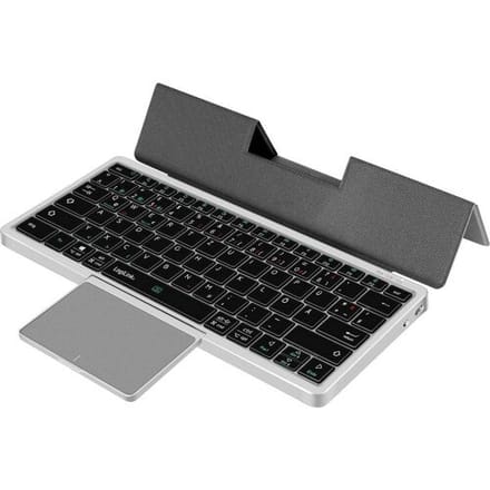 LogiLink ID0214 Set met toetsenbord en muis Bluetooth QWERTZ, Duits Space grijs Easy Switch 3 apparaten