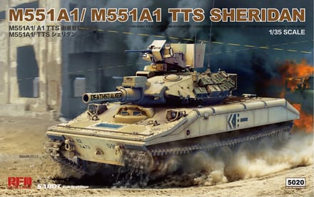 Rye Field Model Modelbouwpakket Militaire voertuigen - 5020 M551A1/M551A1 TTS Sheridan Tank Plastic - 1:35 - Modelbouw