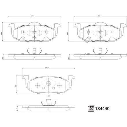 Remblokset FEBI BILSTEIN 184440