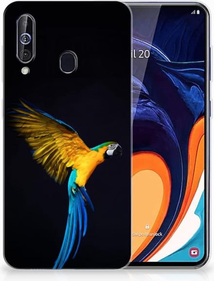 Samsung Galaxy A60 TPU Hoesje Papegaai