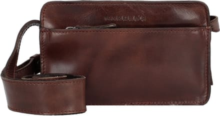 HAROLD'S Leren Schoudertas Aberdeen Zipperbag Brown Donkerbruin
