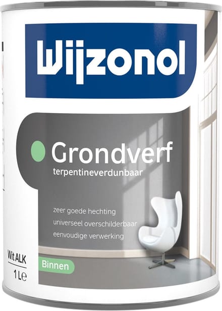 Wijzonol Alkyd Grondverf Wit - 1000 ml INT