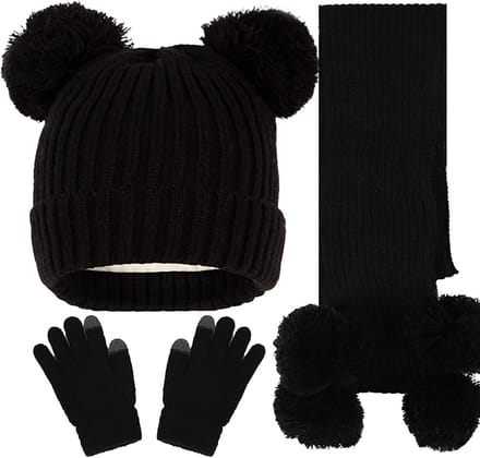 Kinder Muts Sjaal - Baby Set - Warm Blijven - Driestukken Set - 20x20x2 cm - Eff en