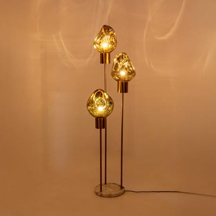 KARE vloerlamp Supernova, amber, glas, 160 cm, E27