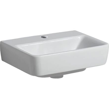Geberit Renova Plan hand-rinse basin 45 cm with tap hole in the middle, without overflow 501.625.00.1