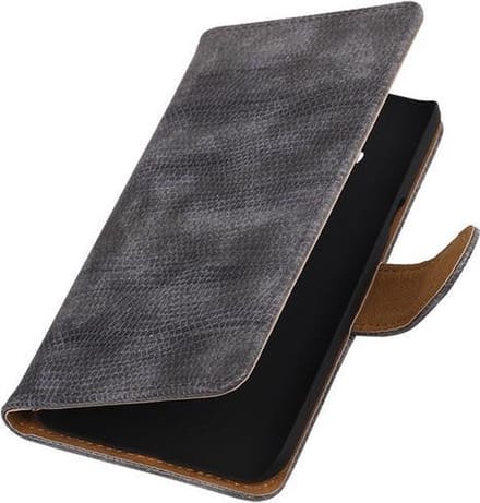 Samsung Galaxy J3 - Mini Slang Grijs Booktype Wallet Hoesje