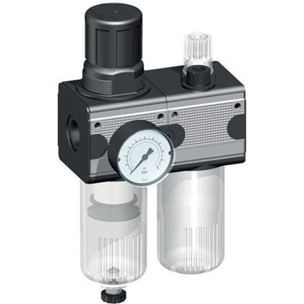 FRL 2-Delig G1/2'' 5800l/min 0.2-6.0bar/3-87psi Semi-Automatisch Polycarbonaat Multifix 2