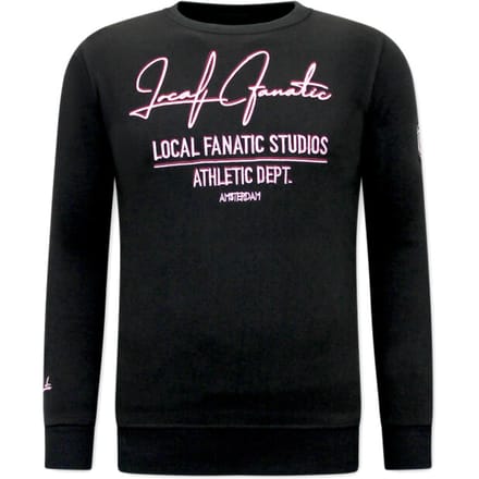 Heren Sweater - Athletic Dept. - Zwart / Rose