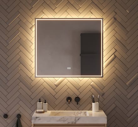 Schaere - Badkamerspiegel - LED Verlichting - Spiegel Verwarming - Touch Sensor - Dimfunctie - 80x70 cm