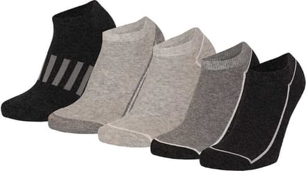 Apollo boys sneaker sokken grijs tinten 5-pack maat 31-34