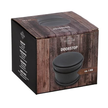Svenska Living Deurstopper - rond - mat zwart - 10 x 8 cm - 1 kg