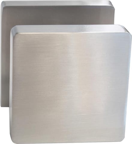 Intersteel Knop vierkant op rozet nikkel mat