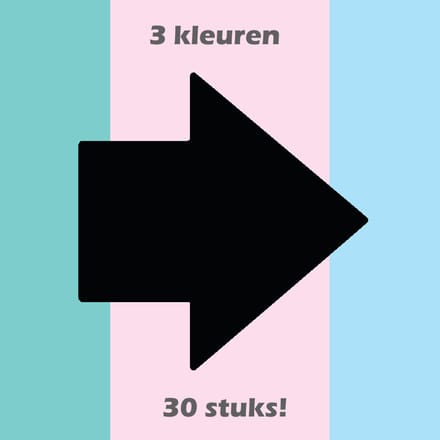 Whiteboardmaster - Magnetische pijlen - 3 pastelkleuren - 30 stuks
