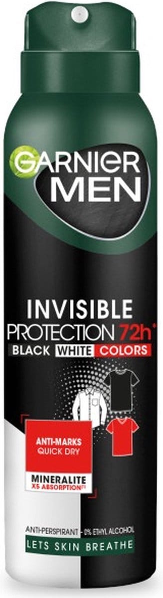 Garnier Men Spray Deodorant Invisible Protection 72h - 150 m