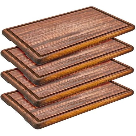 GGM Gastro (6 Stück) Steakplatte - Irokoholz - 350x250mm Bruin