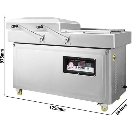 GGM Gastro Dubbelkamer-vacumeermachine - 2x 20m³/h - 2x 750W - Digitaal zilver