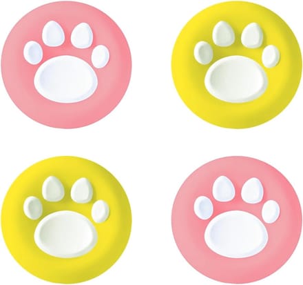 Dikke silicone duimgrip caps voor controller, joystick accessoires met schattige pootafdrukken, perfect voor Switch en andere gamecontrollers