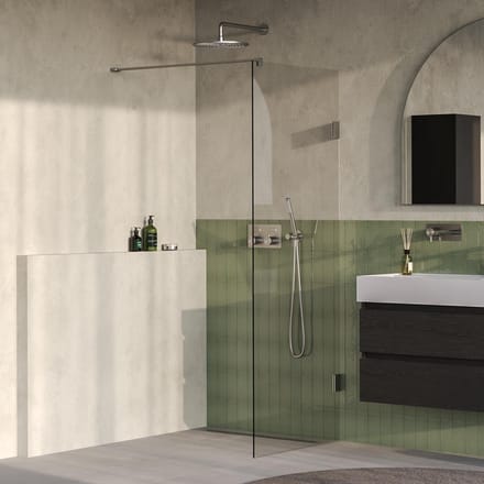 Brauer Void - Inloopdouche - Helder Glas - 70 x 200 cm - incl. Glascoating - PVD RVS-Kleurig Geborsteld