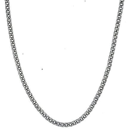 Tesoro Mio Michel – TMM Basics – Edelstaal Ketting met Gourmet Schakel – 3 mm / 51 cm