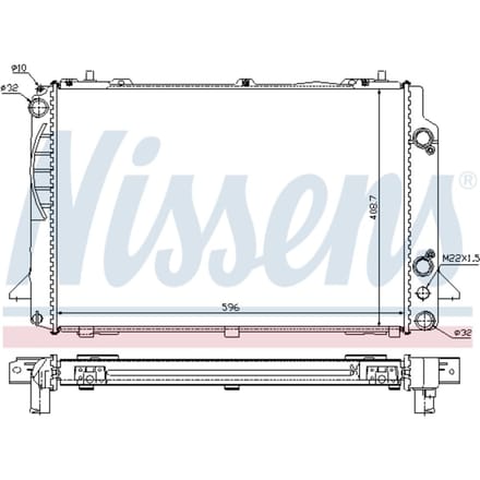 Radiator, motorkoeling NISSENS 60467A