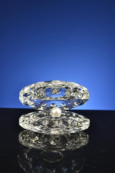 Kristallen Schelp met Parel – Luxe Cadeau voor Vrouw | Valentijn / Moederdag Decoratie